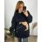 Warmer Langarm-Hoodie für Frauen (2XL/3XL, EINE GRÖSSE) ITALIAN FASHION IMD22722 56/58 schwarz
