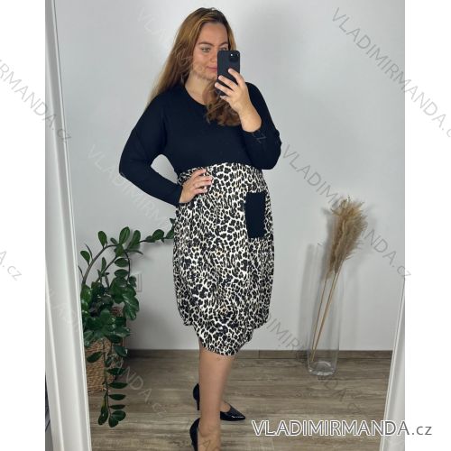 Shirt verlängert 3/4 Langarm Damen (L/XL/2XL ONE SIZE) ITALIAN FASHION IM423025 56/58 schwarz
