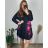 Shirt verlängert 3/4 Langarm Damen (L/XL/2XL ONE SIZE) ITALIAN FASHION IM424GORA