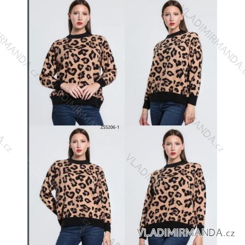Übergroßer Langarm-Strickpullover für Damen (S/M EINHEITSGRÖSSE) ITALIAN FASHION IMPSH23996