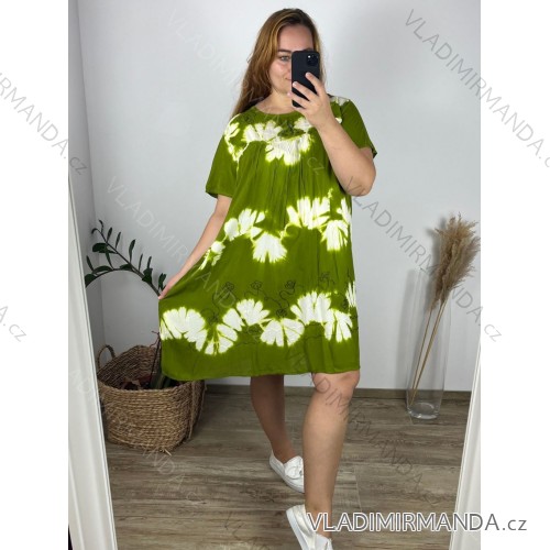 Lässiges Kurzarmkleid für Damen in Übergröße (48/52 EINHEITSGRÖSSE) ITALIAN FASHION HAG24Y76 -   grün -   XXL