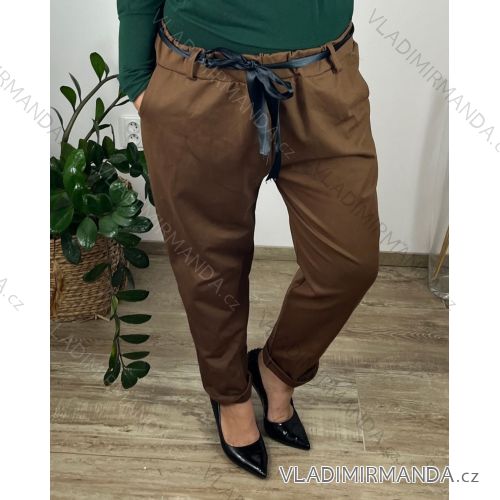 Damen Warmes Langarmkleid (L / XL ONE SIZE) ITALIAN FASHION IM421MIA 52/54 hellbraun