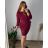 Šaty košilové oversize krátký rukáv dámské (M/L//XL ONE SIZE) ITALSKÁ MÓDA IM422525
