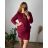 Šaty košilové oversize krátký rukáv dámské (M/L//XL ONE SIZE) ITALSKÁ MÓDA IM422525
