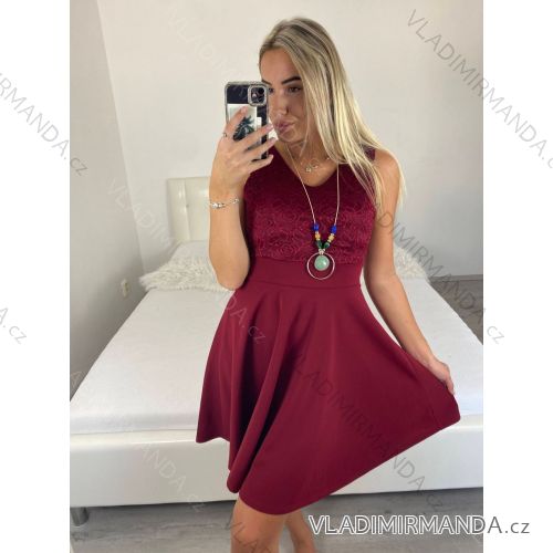 Kurzarmkleid für Damen (Uni s/l) ITALIAN FASHION IM320102