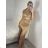 Šaty elegantní společenské na ramínka dámské (S/M ONE SIZE) ITALSKÁ MÓDA IM321608 -   růžová fuchsiová -   S/M/L