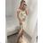 Langes Carmen-Partykleid für Damen (S/M/L EINHEITSGRÖSSE) ITALIAN FASHION IM324302