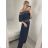 Sommer-Tunika-Set für Damen mit langen Ärmeln und Rock mit langen Tupfen (uni s / m) ITALIAN FASHION IMM20118