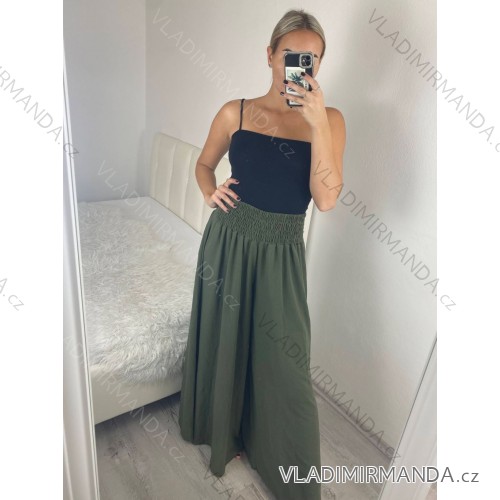 Sommer-Oversize-Hose für Damen (S/M/L Einheitsgröße) ITALIAN FASHION IM424445 -   grünes Khaki -   XL/2XL