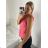Sommer-Viskose-Tanktop für Damen (S / M / L ONE SIZE) ITALIAN FASHION IMD22468 -   pink -   M / L