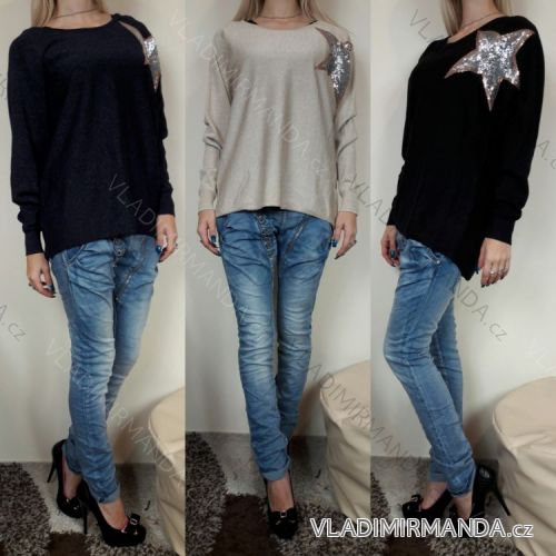 Pullover Damen Langarm (uni s / m / l) MILLENIUM JP-1100
