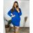 Klassisches Kleid Kurzarm Damen (2XL) ITALIAN FASHION IM321245 / DR 2XL Smaragd