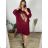 Shirt verlängert 3/4 Langarm Damen (L/XL/2XL ONE SIZE) ITALIAN FASHION IM424GORA