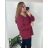 Strickkleid a-Pullover Extended Long Sleeve Damen Plus Size (XL / 2XL ONE SIZE) ITALIAN FASHION IM4212261