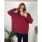 Strickkleid a-Pullover Extended Long Sleeve Damen Plus Size (XL / 2XL ONE SIZE) ITALIAN FASHION IM4212261
