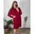 Svetr/Šaty dlouhý pletený s rolákem dlouhý rukáv dámský (3XL/4XL ONE SIZE) ITALSKÁ MÓDA IM4212773  rot