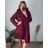 Kabát flaušový dlouhý rukáv na zip s kapucí dámský nadrozměr (2XL/3XLONE SIZE) ITALSKÁ MÓDA IMD211123 3xl / 4xl Smaragd