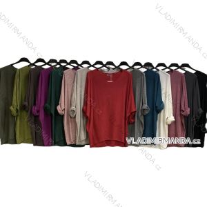 Strickpullover dünn 3/4 Langarm Damen Übergröße (56/58 EINHEITSGRÖSSE) ITALIAN FASHION IMC24491