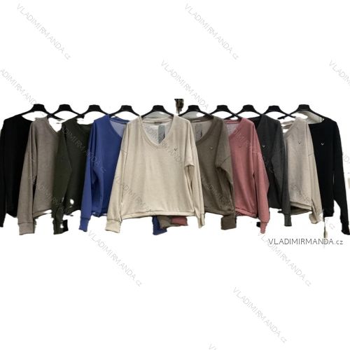 Ärmellose Jacke mit langen Ärmeln (uni sl) ITALIENISCHE Mode IMC17326