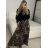 Elegantes langärmliges Kleid mit Gürtel für Damen (Einheitsgröße S/M) ITALIAN FASHION IMM23UN6139