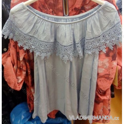Top ärmellose nackte Schulter Damen (uni sl) ITALIENISCHE Mode IMO2994
