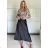 Elegantes langärmliges Kleid mit Gürtel für Damen (Einheitsgröße S/M) ITALIAN FASHION IMM23UN6139