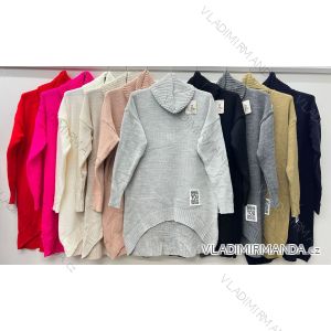 Langärmliger gestrickter Rollkragenpullover für Damen in Übergröße (48/50/52 Einheitsgröße) ITALIAN FASHION IM424642
