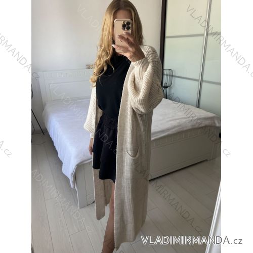 Damen-Strickjacke mit langen Ärmeln (Einheitsgröße S/M) ITALIAN FASHION IMPLI249061