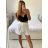 Shorts Shorts mit Gürtel Stretch Damen (M/L ONE SIZE) ITALIAN FASHION IM323069