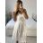 Trägerloses Sommer-Boho-Spitzenkleid für Damen (Einheitsgröße S/M) ITALIAN FASHION IMPEM231128 S / M weiß