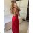 Langes Sommerkleid, elegant, mit Trägern, Damen (S/M/L ONE SIZE) ITALIAN FASHION IMPBB25H6536