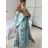 Langärmliges Sommer-Hemdkleid für Damen (S/M/L Einheitsgröße) INDIAN FASHION IMWY23123 -   blau -   M / L