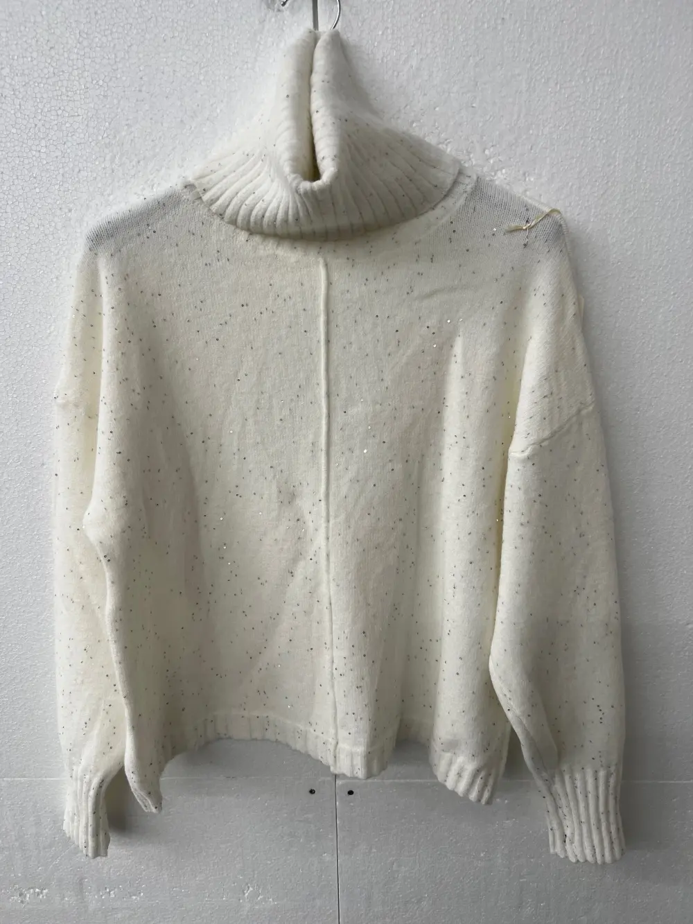Warmer Glitzer-Rollkragenpullover für Damen mit langen Ärmeln (S/M/L Einheitsgröße) ITALIAN FASHION IMPNF2434025