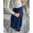 Rock lange Sommer Frauen (uni sl) ITALIENISCHE Mode IM420490 S/M/L blau