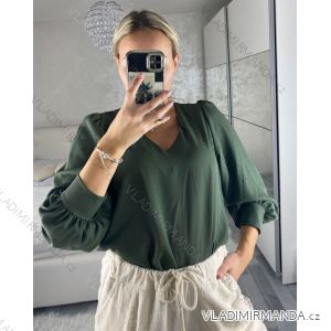 Kleid mit 3/4 Ärmeltasche für Damen (uni sl) ITALIAN Fashion IMWD20527