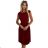 311-15 LILA Plisseekleid mit kurzen Ärmeln - Farbe bordeaux