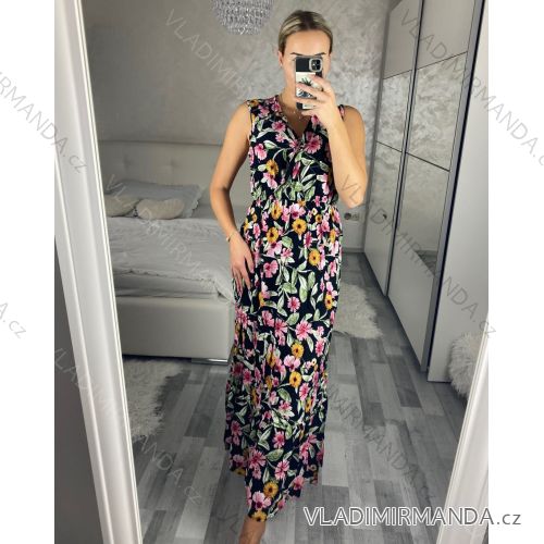 Ärmelloses Icecool-Sommerkleid für Damen (M/L, XL/2XL) AINUOSI ITALIAN FASHION IMB23XJ-1110 -   schwarz -   M / L