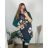 Shirt verlängert 3/4 Langarm Damen (L/XL/2XL ONE SIZE) ITALIAN FASHION IM423025 46/48 schwarz