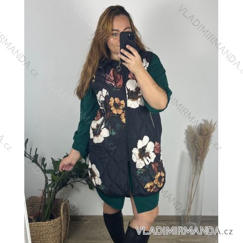 Shirt verlängert 3/4 Langarm Damen (L/XL/2XL ONE SIZE) ITALIAN FASHION IM423025 46/48 schwarz