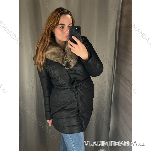 Mantel Mantel Winter (s-xl) POLSKá MODA PM217022 L schwarz