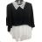 Bluse Langarm mit Rüschen Frauen (UNI S / L) ITALIAN FASHION IMK20159