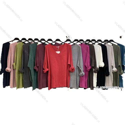 Ärmellose Jacke mit langen Ärmeln (uni sl) ITALIENISCHE Mode IMC17326