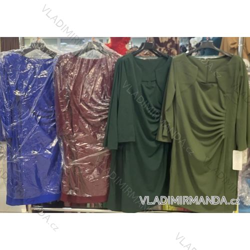 Elegantes langärmliges Kleid mit Gürtel für Damen (Einheitsgröße S/M) ITALIAN FASHION IMM23UN6139