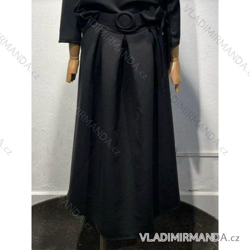 Elegantes langärmliges Kleid mit Gürtel für Damen (Einheitsgröße S/M) ITALIAN FASHION IMM23UN6139