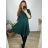 Shirt verlängert 3/4 Langarm Damen (L/XL/2XL ONE SIZE) ITALIAN FASHION IM423025