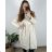 Shirt verlängert 3/4 Langarm Damen (L/XL/2XL ONE SIZE) ITALIAN FASHION IM424GORA 52/54 Wein
