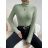Langarm-Strickpullover mit Rollkragen für Damen (Einheitsgröße S/M/L) ITALIAN FASHION IMM24M5809
