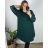 Shirt verlängert 3/4 Langarm Damen (L/XL/2XL ONE SIZE) ITALIAN FASHION IM423025 3xl / 4xl Smaragd