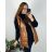 Damenweste mit Reißverschluss (S-2XL) POLISH FASHION PMWC23C208175 S braun
