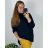 Damen-Strickpullover mit langen Ärmeln (44/46/48 Einheitsgröße) ITALIAN FASHION IMBM24203 56/58 schwarz